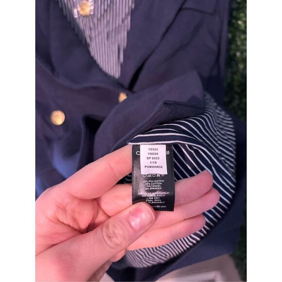 Carbon38 Oversized Scuba Blazer Dark Blue Sz XS NWT - Picture 5 of 6